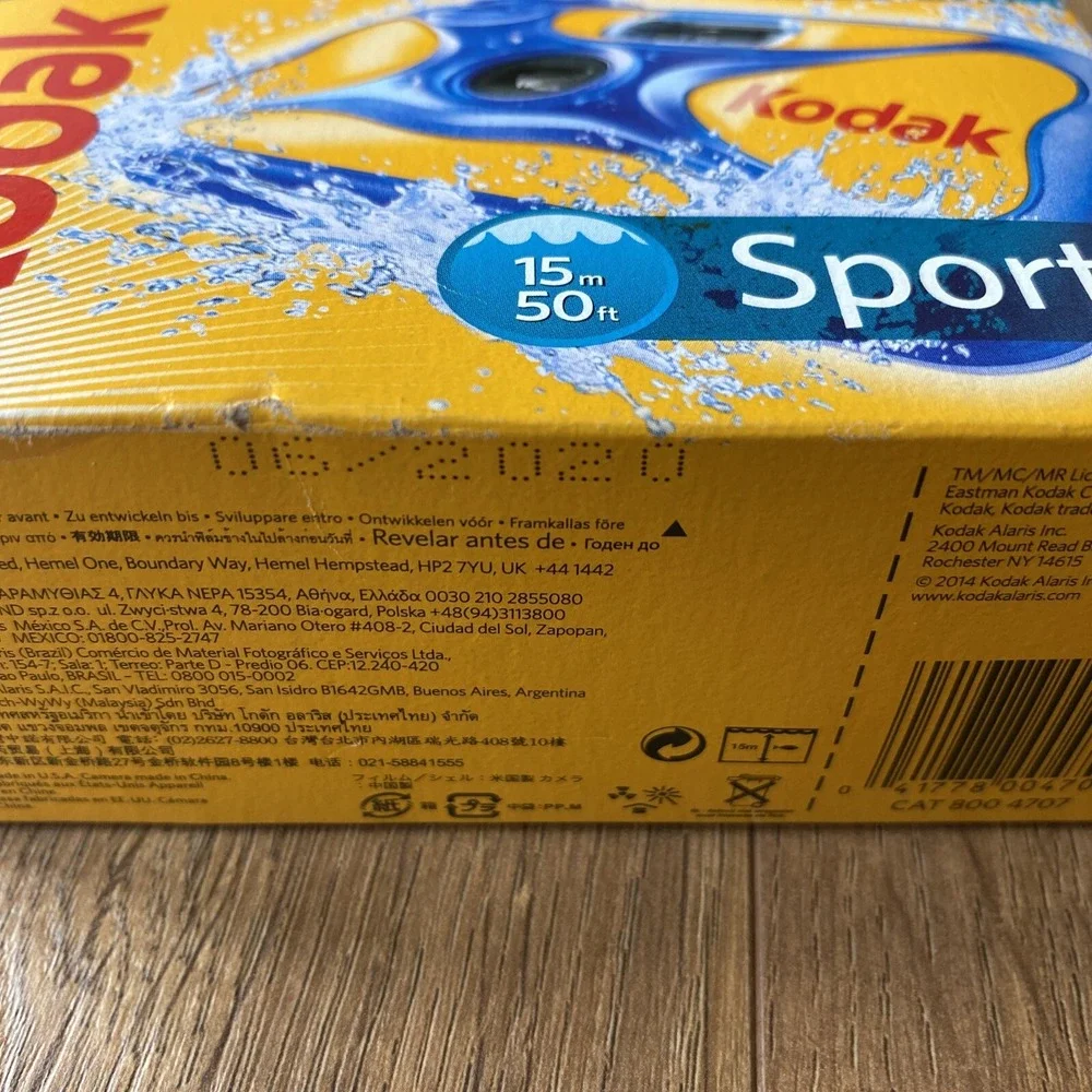 2x Kodak Sport Single Use Disposable Waterproof Camera 27‎ Exposure New Exp 2020